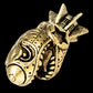 Shark Bomb Bead Brass