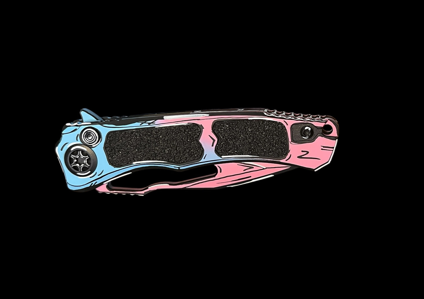 Heretic Knives Wraith V4 S/E Manual Knife Cel Shade Cotton Candy (3.6" CC) S/N 021