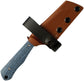Jack Wolf Knives Collusion Fixed Blade Knife Blue Linen Micarta (3.13" Stonewashed)