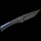 Ketuo Knife Usurper Liner Lock Folding Knife 3.43" M390 DLC Tanto Blade, DLC "Dragon Shard" Titanium Handles, Blue Pivot Collar, Blue Clip - KT-Usurper DLC