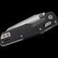 Microtech 210M-10APFL MSI Mini RAM-LOK Manual Folding Knife 3.19" Bohler M390MK Apocalyptic Modified Sheepsfoot Plain Blade, Black Fluted Aluminum Handles, Reversible Deep Carry Clip, AXIS/Crossbar Lock