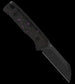 QSP Baby Penguin Fixed Blade Knife Purple Shredded CF (2.5" Black SW 14C28N)