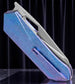 REMETTE RT-Woodpecker Liner Lock Knife Crystal Blue Titanium (3" Pearlescent) RTWP-IB