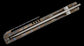 Remette Knives Wild Species Front Flipper Knife 3.35" M390 Pearlescent Satin Drop Point Blade, Tiger Stripe Flamed Titanium Handles, Frame Lock - WD108-C