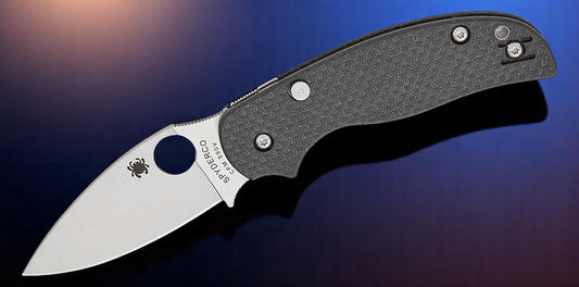 Spyderco Sage 6 Button Compression Lock Sprint Run Folding Knife 3" CPM-S90V Satin Blade, Carbon Fiber Handles - C123CFBCLS90VP