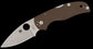 Spyderco Native 5 Sprint Run Folding Knife 2.95" CPM-15V Stonewashed Plain Blade, Brown G10 Handles, Lockback - C41GPBN15V5