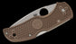 Spyderco Native 5 Lightweight Sprint Run Folding Knife 2.95 CPM-15V Stonewashed Plain Blade, Brown FRN Handles, Lockback - C41PBN15V5