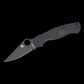 Spyderco Paramilitary 2 Lightweight Compression Lock Folding Knife 3.47" CTS-BD1N Black DLC Plain Blade, Black FRN Handles, Reversible Wire Clip - C81PBBK2