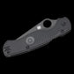 Spyderco Paramilitary 2 Lightweight Compression Lock Folding Knife 3.47" CTS-BD1N Black DLC Plain Blade, Black FRN Handles, Reversible Wire Clip - C81PBBK2