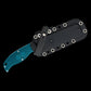 Spyderco Enuff 2 Fixed Blade Knife 3.93" K390 Leaf Shaped Plain Blade, Blue FRN Handles, Polymer Sheath - FB31PBL2K390