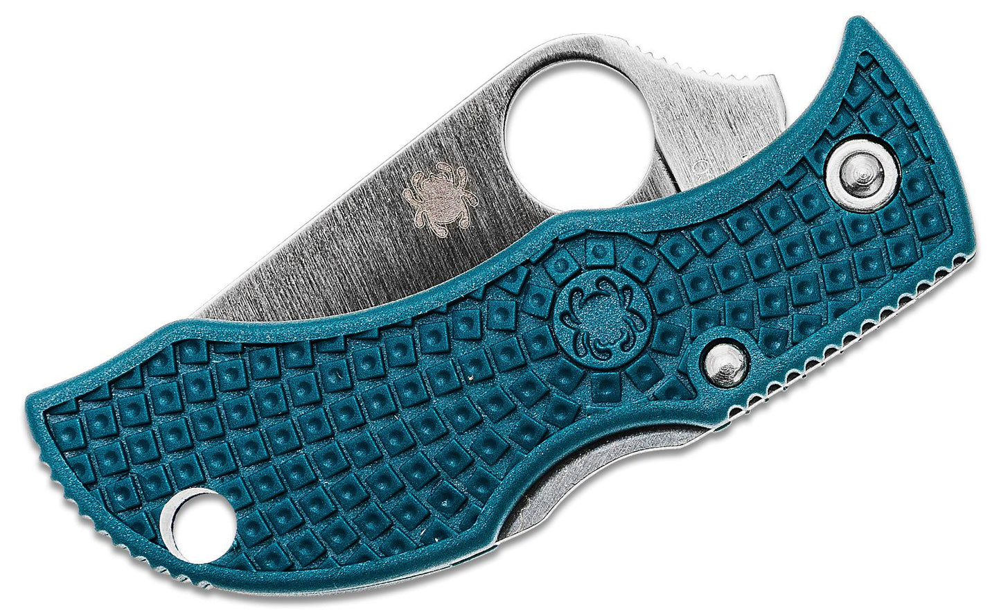 Spyderco Manbug Lightweight Folding Knife 1.97" K390 Satin Plain Blade, Blue FRN Handles -Seti - MFPK390