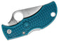Spyderco Manbug Lightweight Folding Knife 1.97" K390 Satin Plain Blade, Blue FRN Handles -Seti - MFPK390