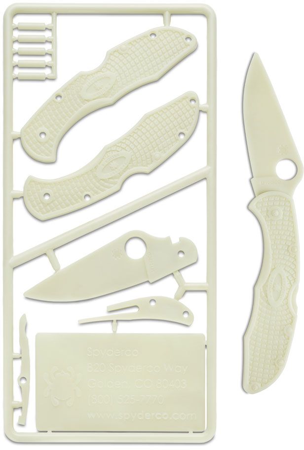 Spyderco Delica C11 Glow in the Dark Plastic Folding Knife Kit - PLKIT1