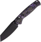 DEFCON TD024- ARTIFACT- Purple / Black Carbon Fiber Handle Axis Lock Folder