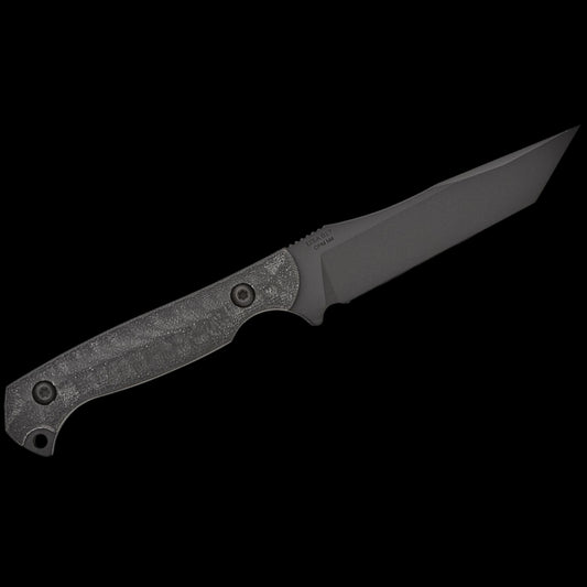 Toor Knives Krypteia T Fixed Blade Knife 4" CPM-M4 SOCOM Black KG Gunkote Tanto Blade, Black G10 Handles, Black DuoTone Kydex Sheath - Krypteia T SOCOM Black