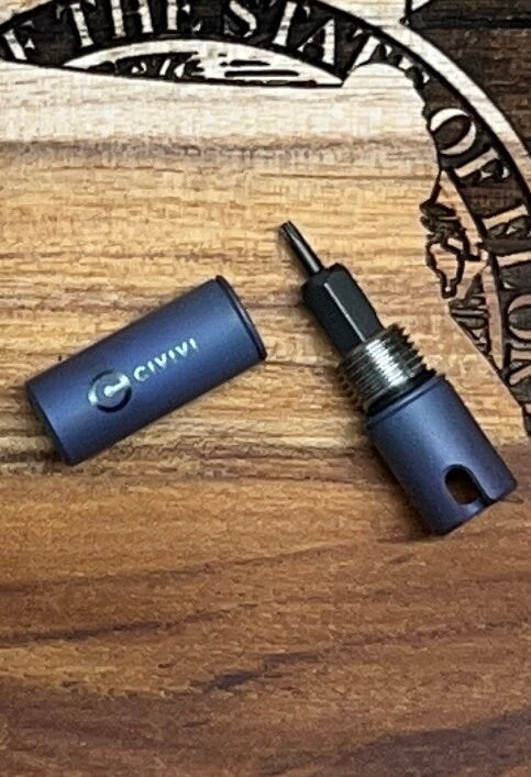 Civivi Key Bit Container Tactical Blurple One Piece 6AL4V Titanium