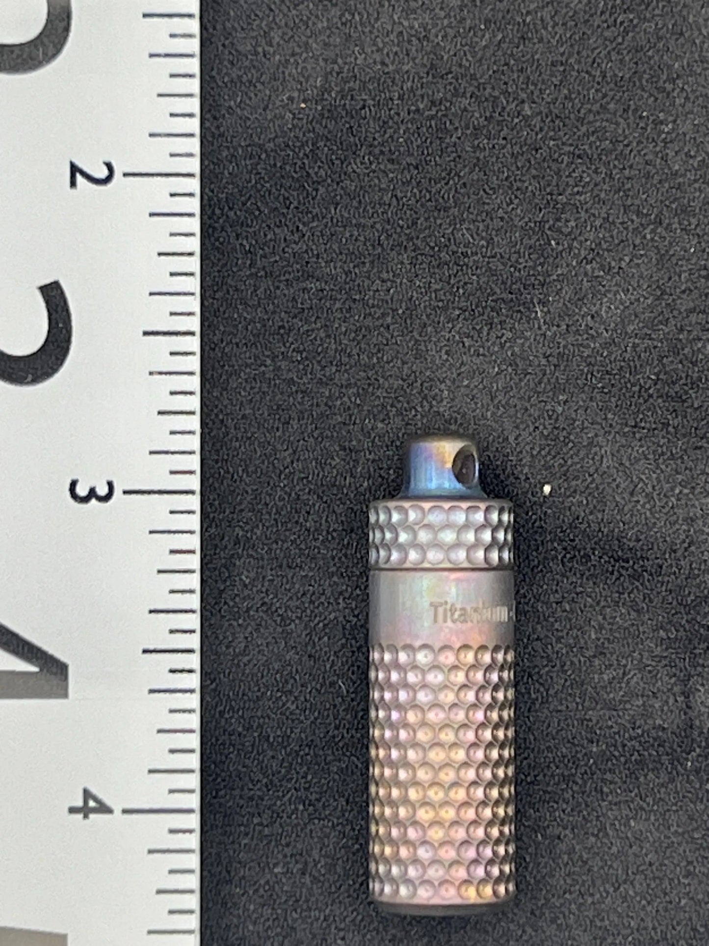 Titanium Capsule Titanium dimple pattern Anodized -MAR067 Fade