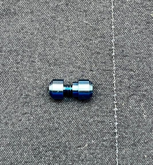 Flytanium Titanium Thumbstud Kit for Benchmade Knives - Knife Not Included - FLY-0684S - Anodized Blue