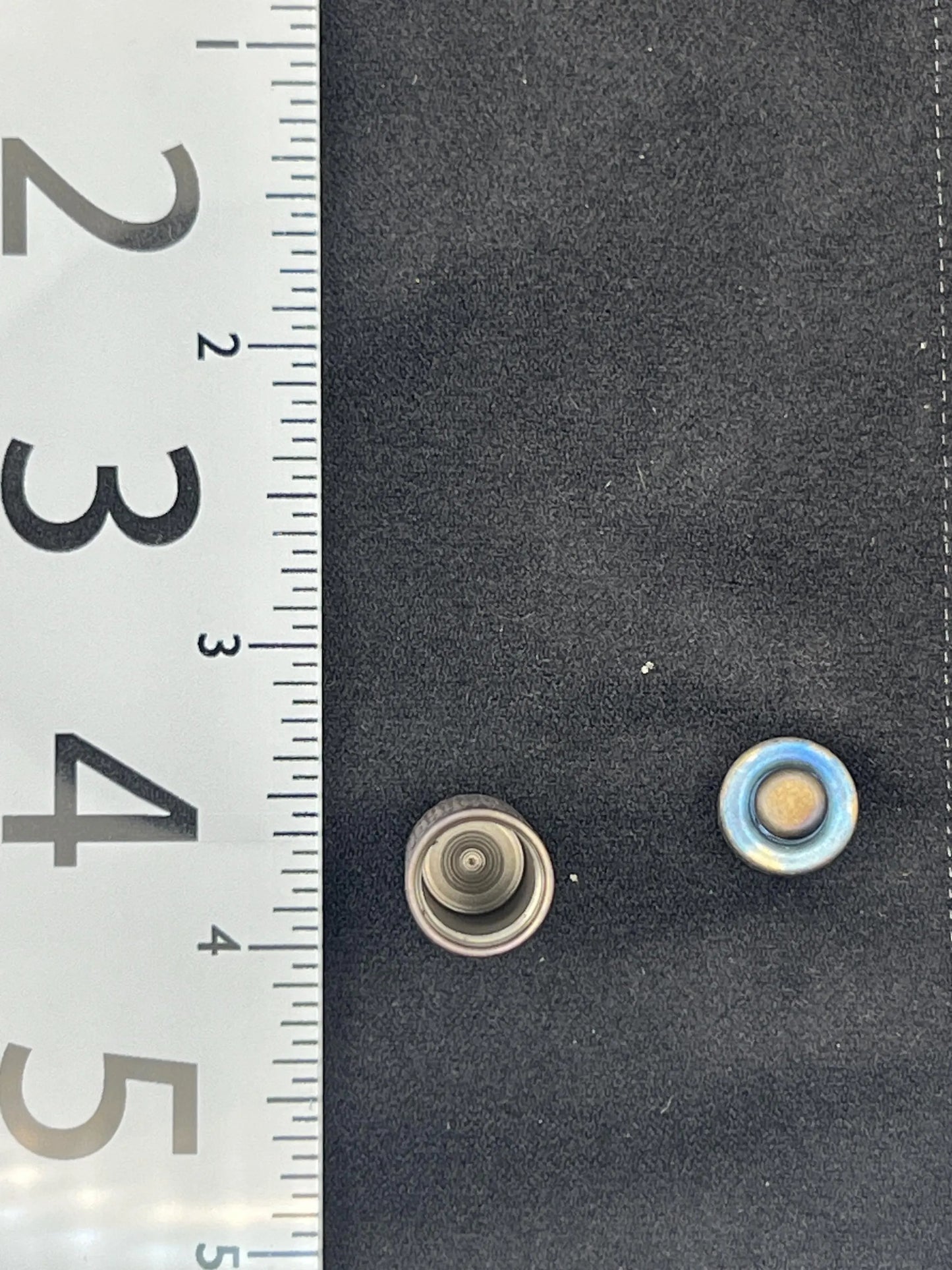 Titanium Capsule Titanium dimple pattern Anodized -MAR067 Fade