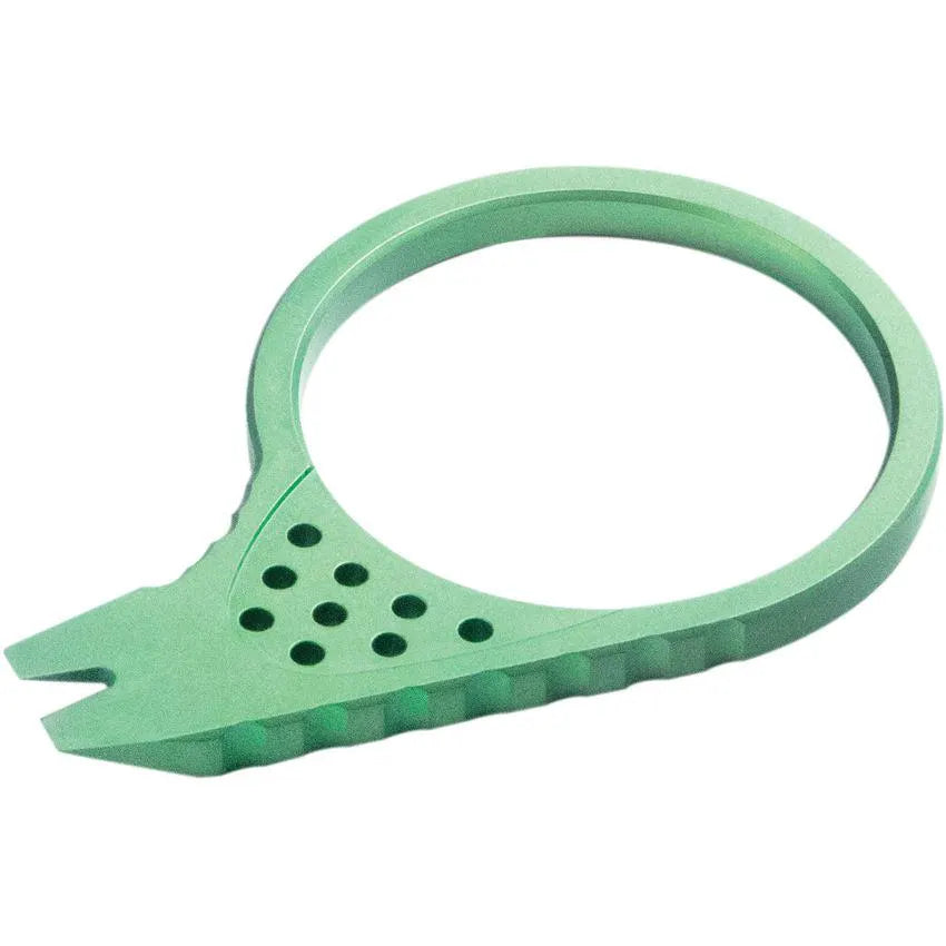 Kubey 410C Pry Tool Green Ti Handles