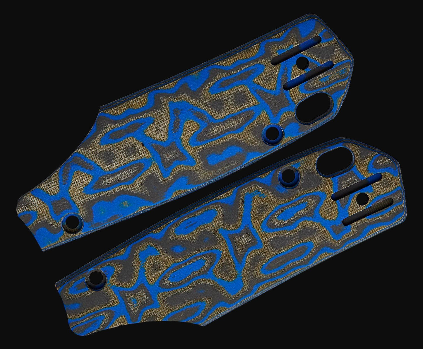 Vosteed Psyop 229 Replacement Handle Scales, Blue Ocean Micarta, Knife Not Included - W0404