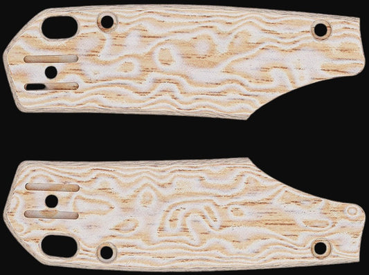 Vosteed Psyop 229 Replacement Handle Scales, Ivory Drift Bamboo Micarta, Knife Not Included - W0405