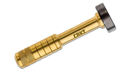Columbia River CRKT 9911 Joe Wu Hex Bit Driver Tool Roll, Brass Body, Leather Roll