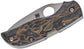 Spyderco Chaparral Folding Knife 2.8" CTS XHP Satin Plain Blade, Raffir Noble Handles (Coloration and Pattern May Vary) - C152RNP